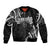 Traditional Art Hawaiian Kakau Tattoos Bomber Jacket White - Polynesian Pride
