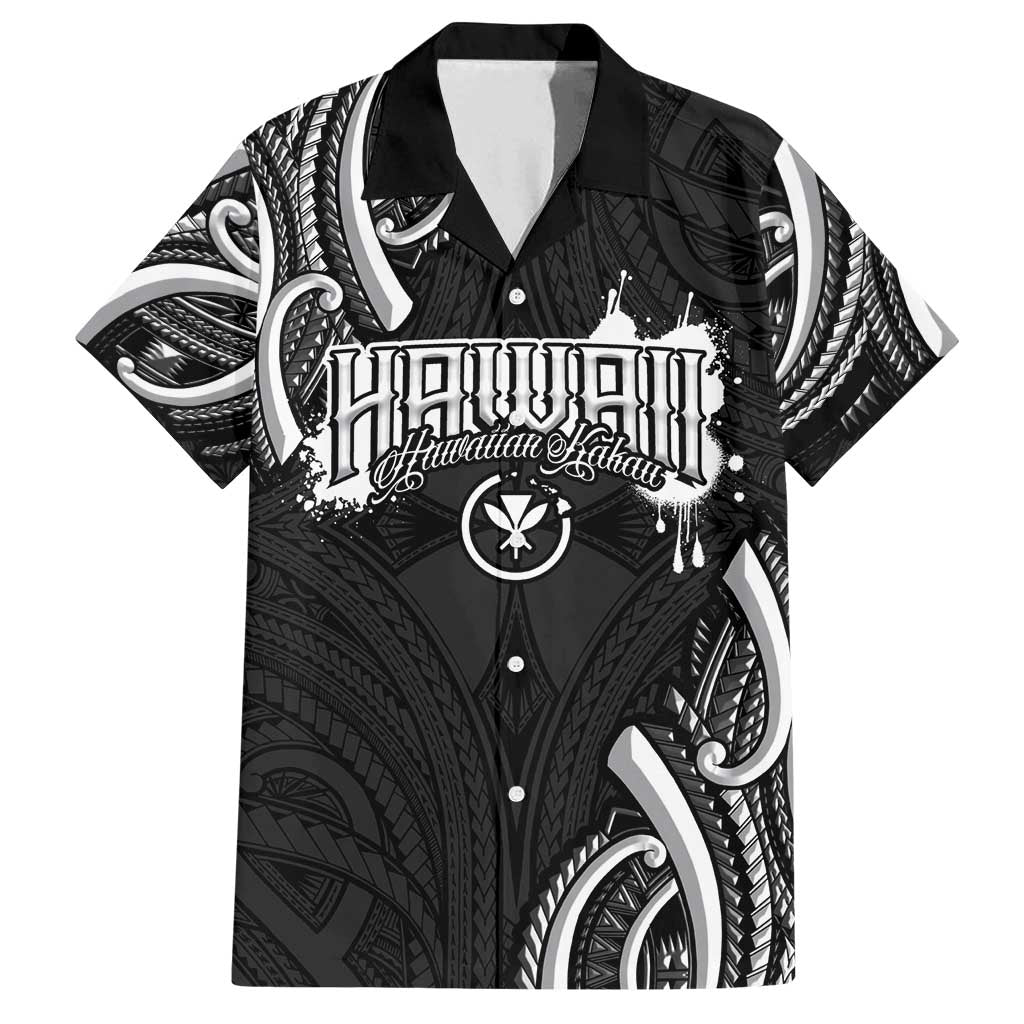 Traditional Art Hawaiian Kakau Tattoos Family Matching Summer Maxi Dress and Hawaiian Shirt White LT03 Dad's Shirt - Short Sleeve White - Polynesian Pride