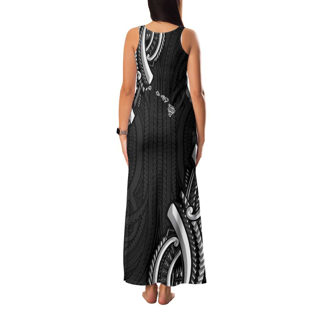 Traditional Art Hawaiian Kakau Tattoos Family Matching Tank Maxi Dress and Hawaiian Shirt White - Polynesian Pride