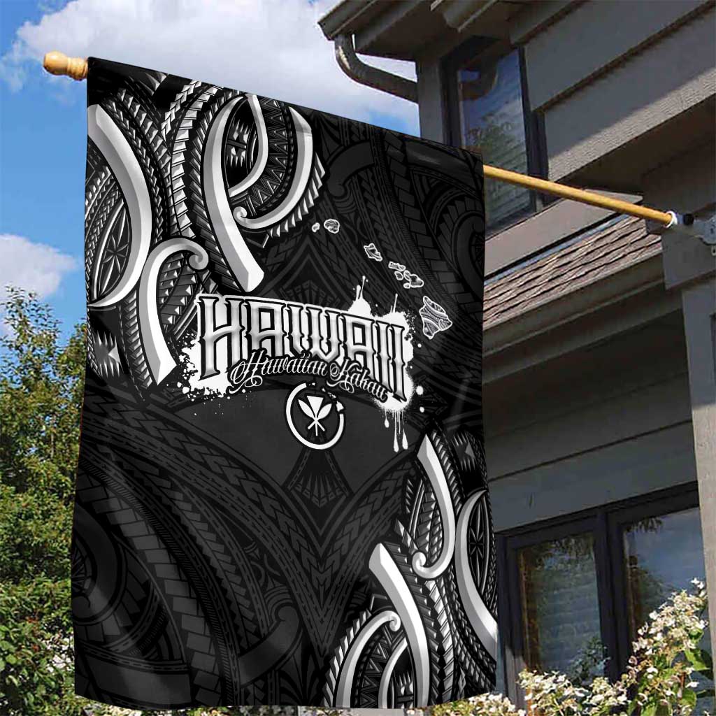 Traditional Art Hawaiian Kakau Tattoos Garden Flag White - Polynesian Pride