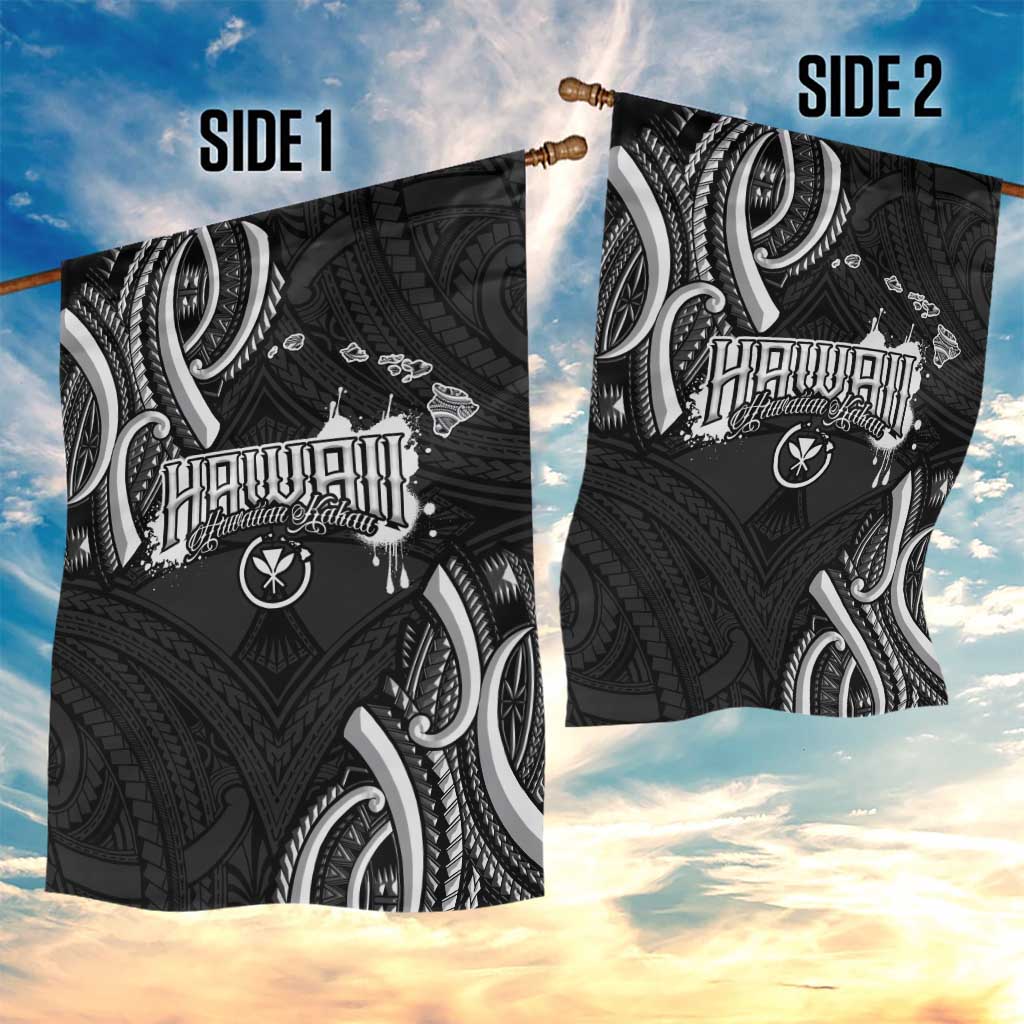 Traditional Art Hawaiian Kakau Tattoos Garden Flag White - Polynesian Pride