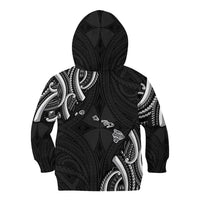 Traditional Art Hawaiian Kakau Tattoos Kid Hoodie White - Polynesian Pride