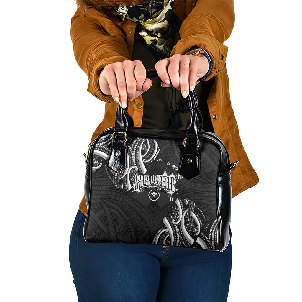 Traditional Art Hawaiian Kakau Tattoos Shoulder Handbag White LT03 One Size White - Polynesian Pride