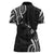 Traditional Art Hawaiian Kakau Tattoos Women Polo Shirt White - Polynesian Pride