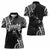 Traditional Art Hawaiian Kakau Tattoos Women Polo Shirt White - Polynesian Pride
