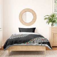 Fiji Hibiscus Bedding Set Tapa Masi Motifs with Tropical Plants
