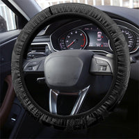 Fiji Hibiscus Steering Wheel Cover Tapa Masi Motifs with Tropical Plants