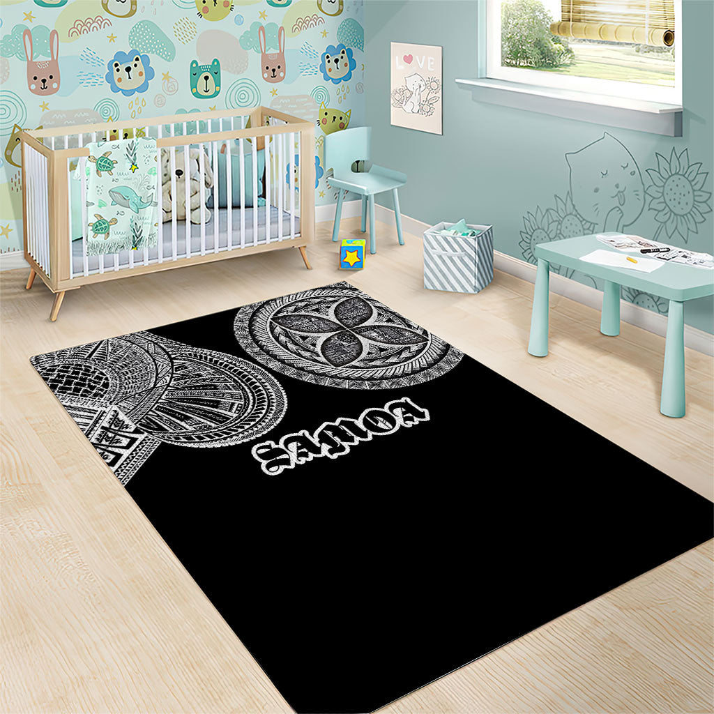 Samoa Traditional Tattoo Area Rug Tribal Tatau Pattern