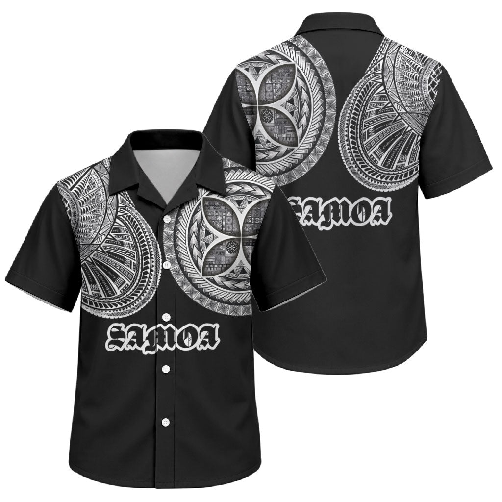 Samoa Traditional Tattoo Family Matching Summer Maxi Dress and Hawaiian Shirt Tribal Tatau Pattern