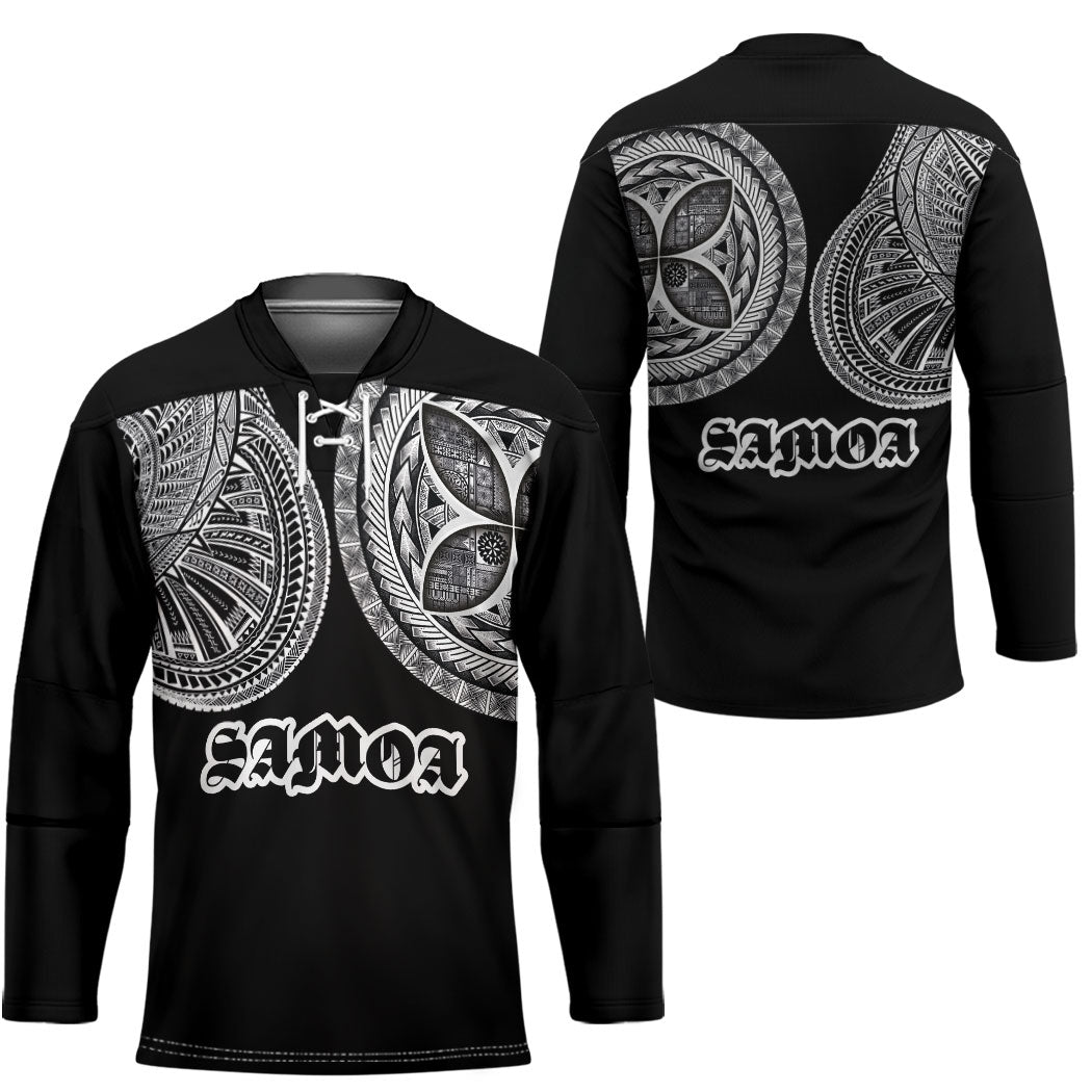 Samoa Traditional Tattoo Hockey Jersey Tribal Tatau Pattern