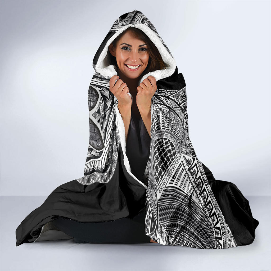 Samoa Traditional Tattoo Hooded Blanket Tribal Tatau Pattern