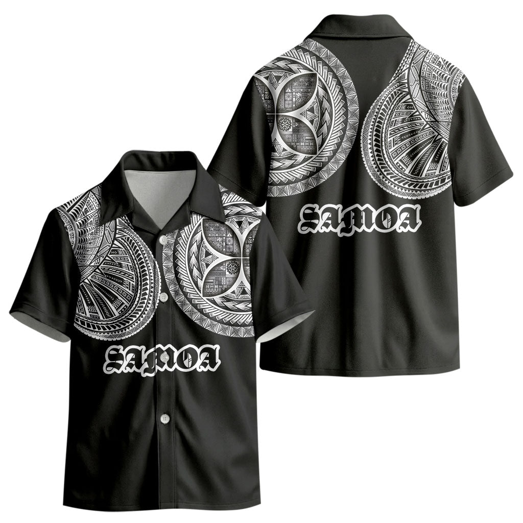 Samoa Traditional Tattoo Kid Hawaiian Shirt Tribal Tatau Pattern