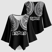 Samoa Traditional Tattoo Kimono Sleeve Blouse Tribal Tatau Pattern