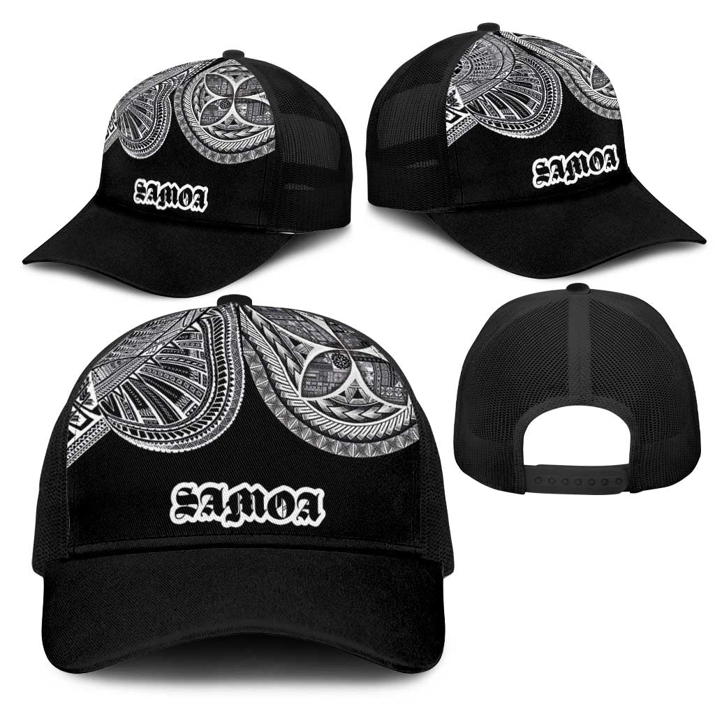 Samoa Traditional Tattoo Mesh Trucker Cap Tribal Tatau Pattern