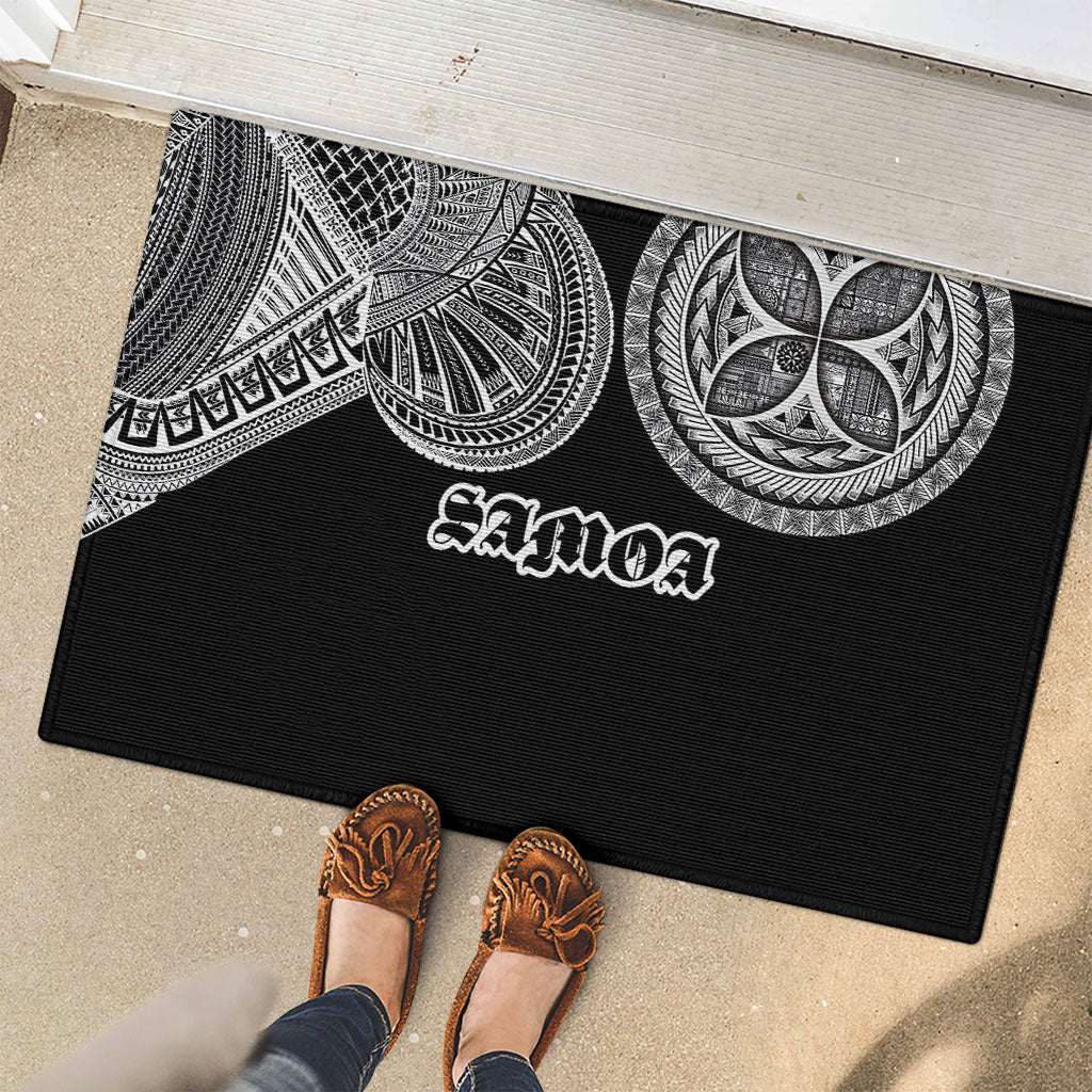Samoa Traditional Tattoo Rubber Doormat Tribal Tatau Pattern