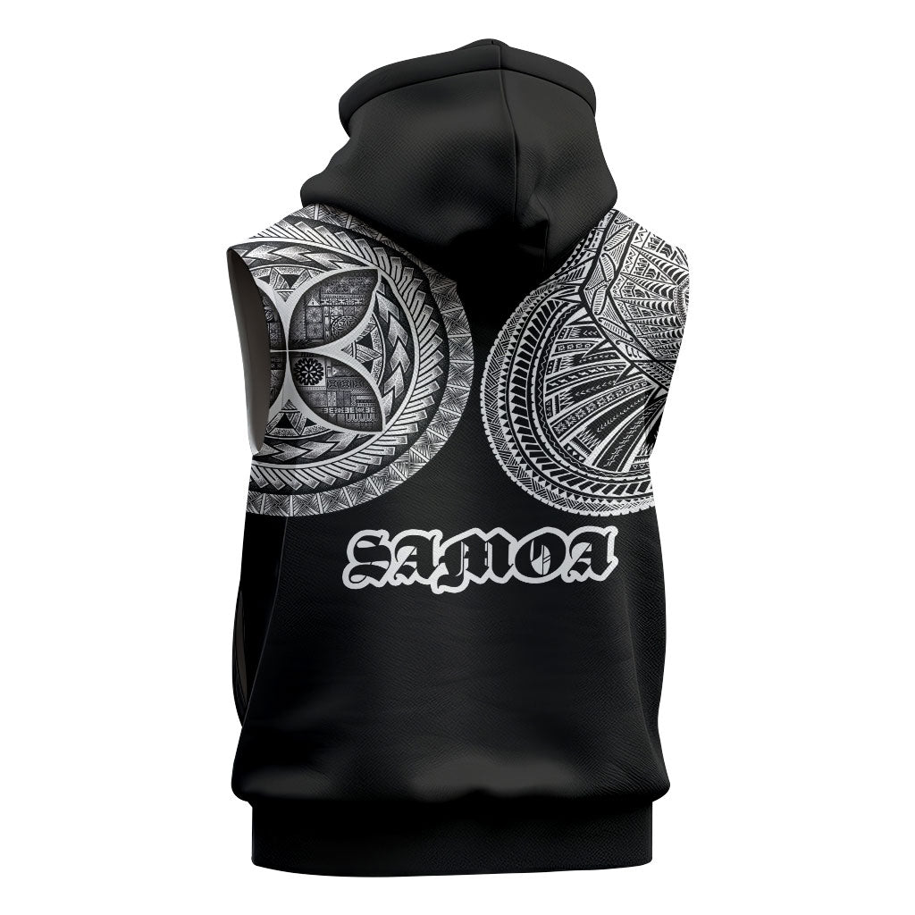 Samoa Traditional Tattoo Sleeveless Hoodie Tribal Tatau Pattern