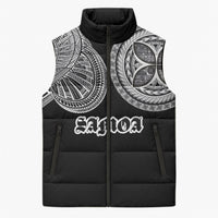 Samoa Traditional Tattoo Sleeveless Puffer Jacket Tribal Tatau Pattern