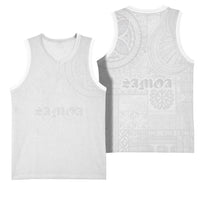 Samoa Lotu Tamaiti Basketball Jersey Tribal Tatau with Siapo Pattern