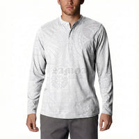 Samoa Lotu Tamaiti Button Sweatshirt Tribal Tatau with Siapo Pattern