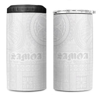 Samoa Lotu Tamaiti 4 in 1 Can Cooler Tumbler Tribal Tatau with Siapo Pattern