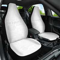 Samoa Lotu Tamaiti Car Seat Cover Tribal Tatau with Siapo Pattern LT03 One Size White - Polynesian Pride