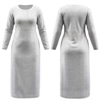 Samoa Lotu Tamaiti Couples Matching Long Sleeve Bodycon Dress and Long Sleeve Button Shirt Tribal Tatau with Siapo Pattern