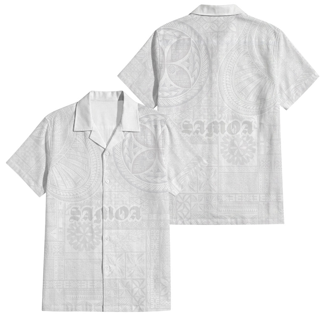 Samoa Lotu Tamaiti Family Matching Off The Shoulder Long Sleeve Dress and Hawaiian Shirt Tribal Tatau with Siapo Pattern