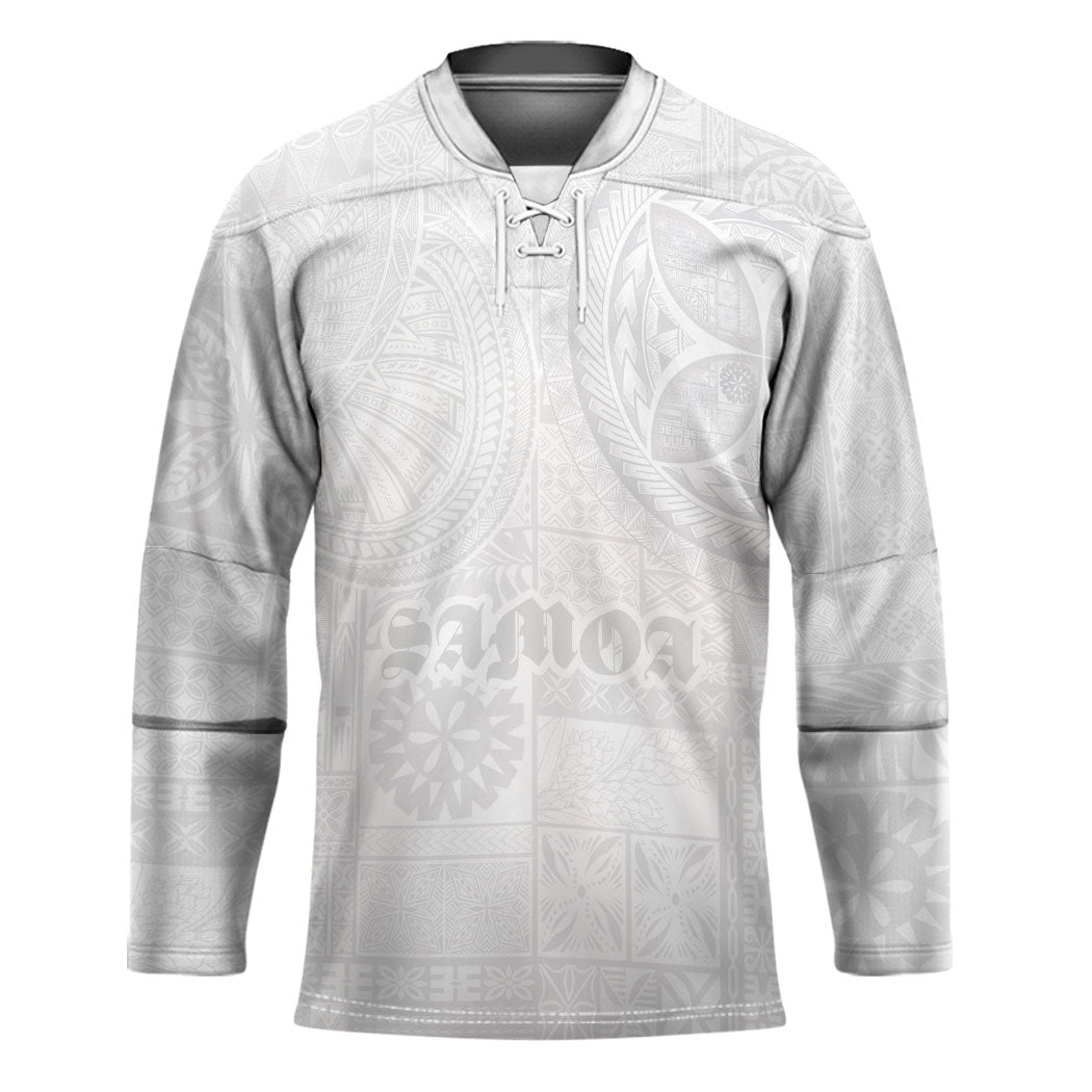 Samoa Lotu Tamaiti Hockey Jersey Tribal Tatau with Siapo Pattern
