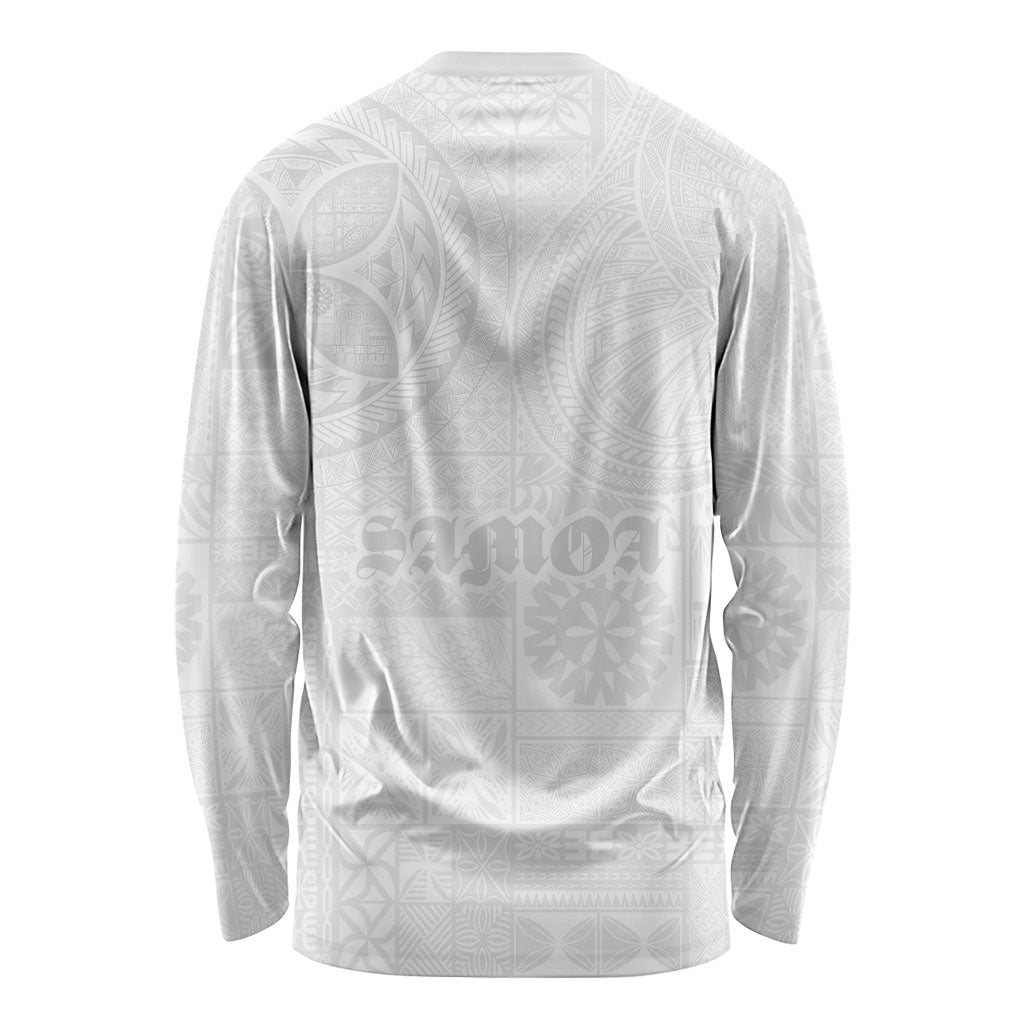 Samoa Lotu Tamaiti Long Sleeve Shirt Tribal Tatau with Siapo Pattern