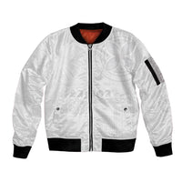 Samoa Lotu Tamaiti Sleeve Zip Bomber Jacket Tribal Tatau with Siapo Pattern