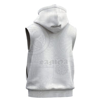 Samoa Lotu Tamaiti Sleeveless Hoodie Tribal Tatau with Siapo Pattern