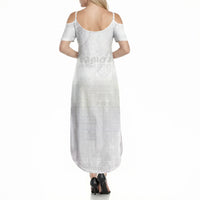 Samoa Lotu Tamaiti Summer Maxi Dress Tribal Tatau with Siapo Pattern