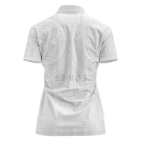 Samoa Lotu Tamaiti Women Polo Shirt Tribal Tatau with Siapo Pattern LT03 - Polynesian Pride