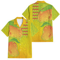 Hawaiian Mango Family Matching Off The Shoulder Long Sleeve Dress and Hawaiian Shirt Polynesian Art Pattern and Kakau Tattoo