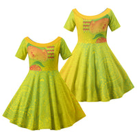 Hawaiian Mango Family Matching Summer Maxi Dress and Hawaiian Shirt Polynesian Art Pattern and Kakau Tattoo