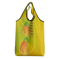 Hawaiian Mango Grocery Bag Polynesian Art Pattern and Kakau Tattoo