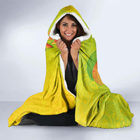 Hawaiian Mango Hooded Blanket Polynesian Art Pattern and Kakau Tattoo