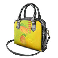 Hawaiian Mango Shoulder Handbag Polynesian Art Pattern and Kakau Tattoo
