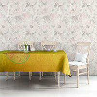 Hawaiian Mango Tablecloth Polynesian Art Pattern and Kakau Tattoo