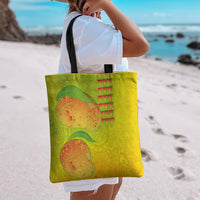Hawaiian Mango Tote Bag Polynesian Art Pattern and Kakau Tattoo