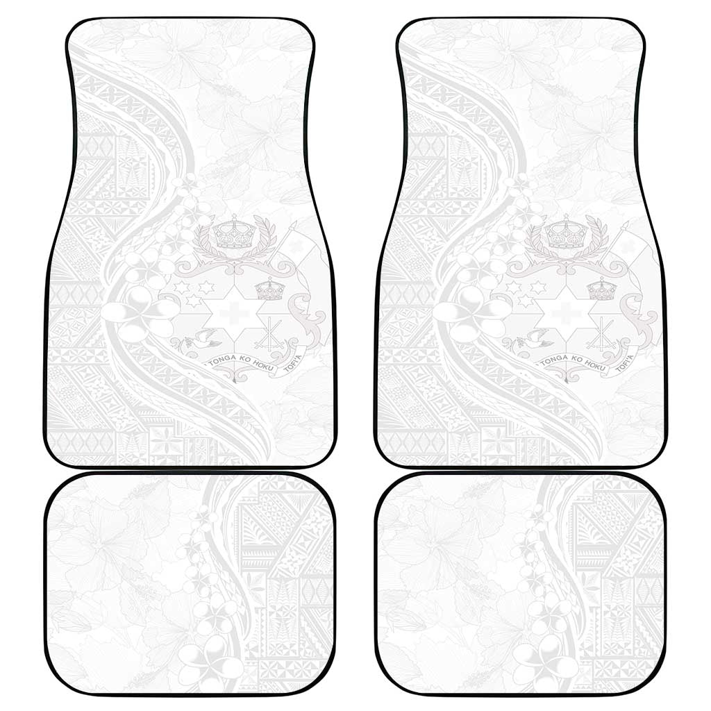 Tonga Faka Sepitema Car Mats Ngatu Pattern with Plumeria and Hibiscus