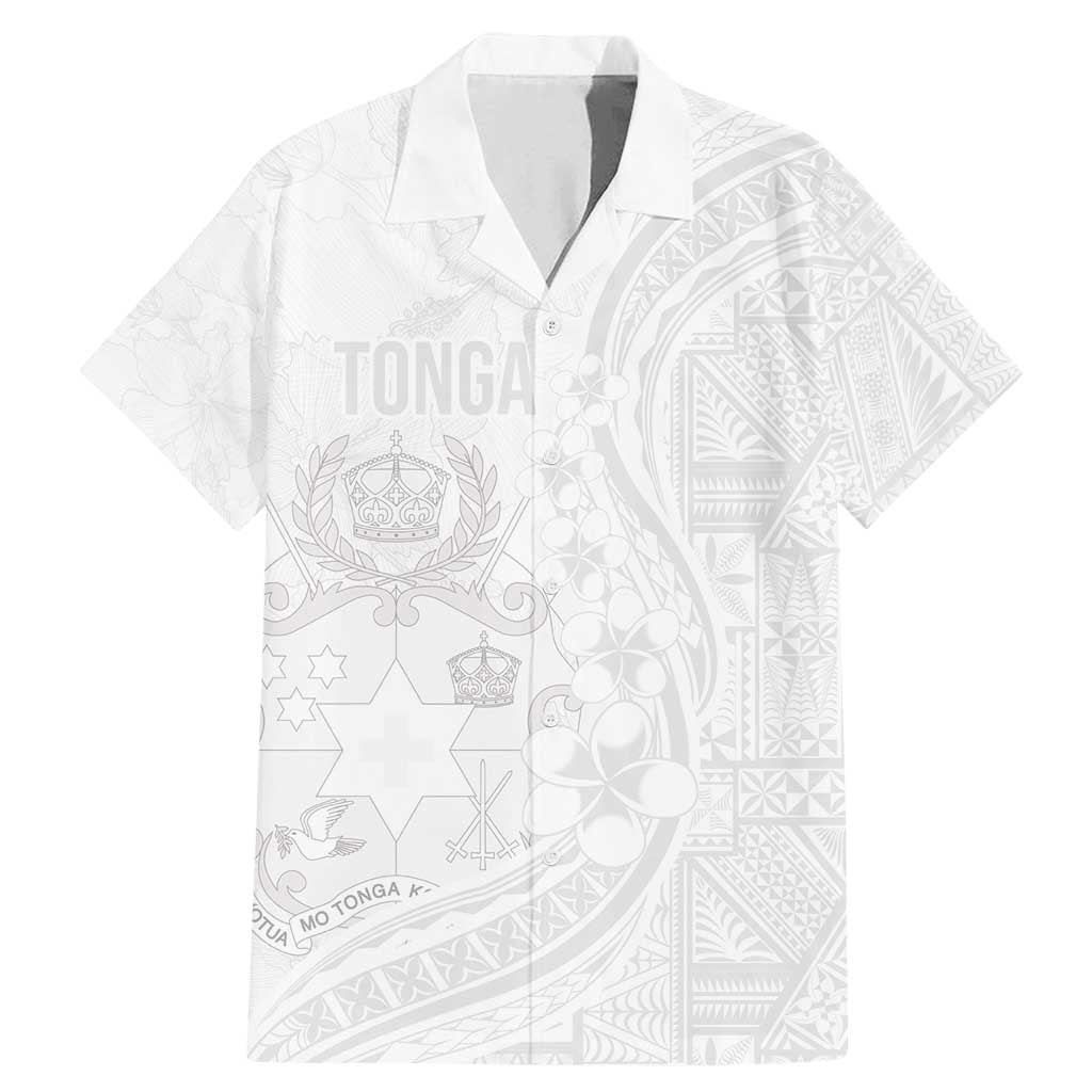Tonga Faka Sepitema Family Matching Mermaid Dress and Hawaiian Shirt Ngatu Pattern with Plumeria and Hibiscus