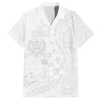 Tonga Faka Sepitema Family Matching Off Shoulder Maxi Dress and Hawaiian Shirt Ngatu Pattern with Plumeria and Hibiscus