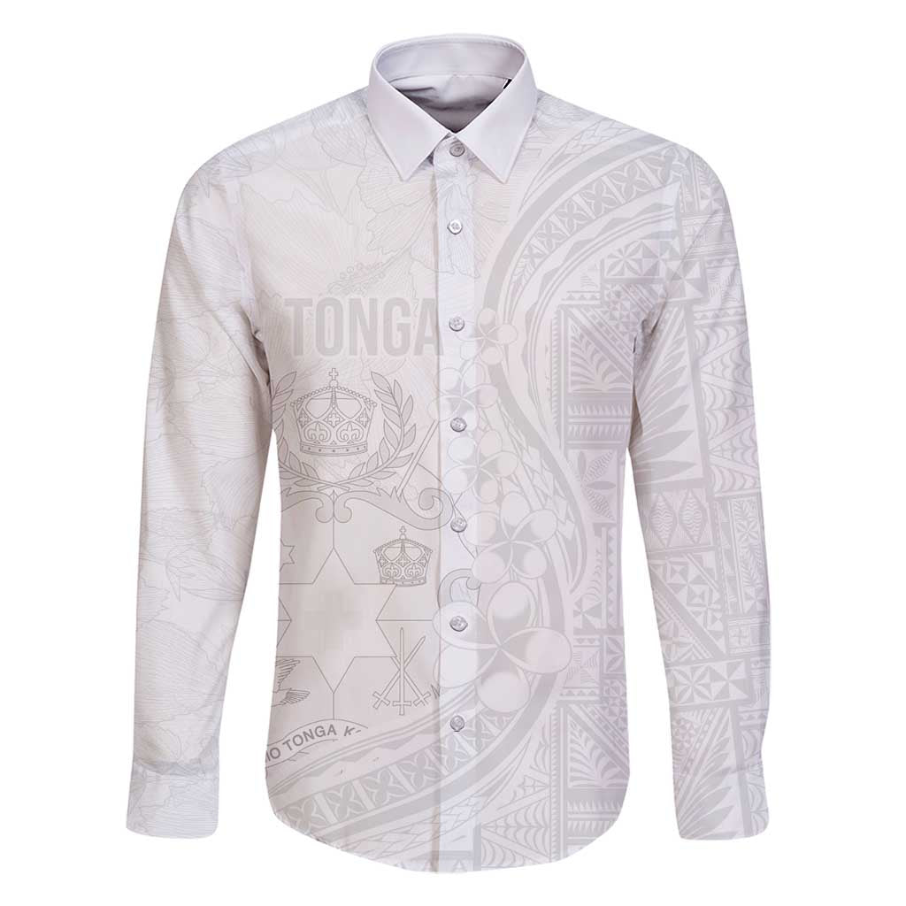 Tonga Faka Sepitema Family Matching Off Shoulder Maxi Dress and Hawaiian Shirt Ngatu Pattern with Plumeria and Hibiscus