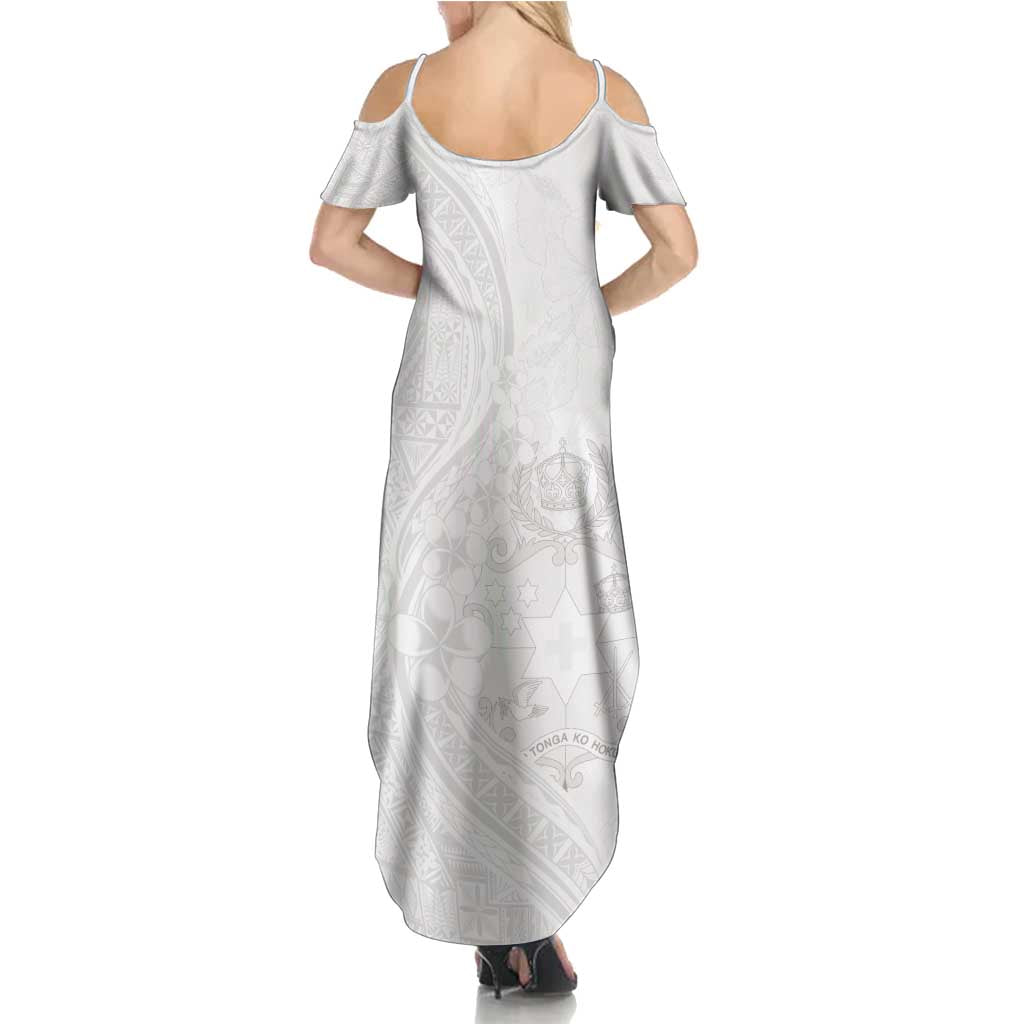 Tonga Faka Sepitema Family Matching Summer Maxi Dress and Hawaiian Shirt Ngatu Pattern with Plumeria and Hibiscus