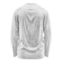 Tonga Faka Sepitema Long Sleeve Shirt Ngatu Pattern with Plumeria and Hibiscus