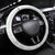 Tonga Faka Sepitema Steering Wheel Cover Ngatu Pattern with Plumeria and Hibiscus