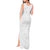 Tonga Faka Sepitema Tank Maxi Dress Ngatu Pattern with Plumeria and Hibiscus