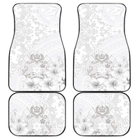 Tonga Faka Sepitema Car Mats Ngatu and Floral Pattern with Blooming Hibiscus