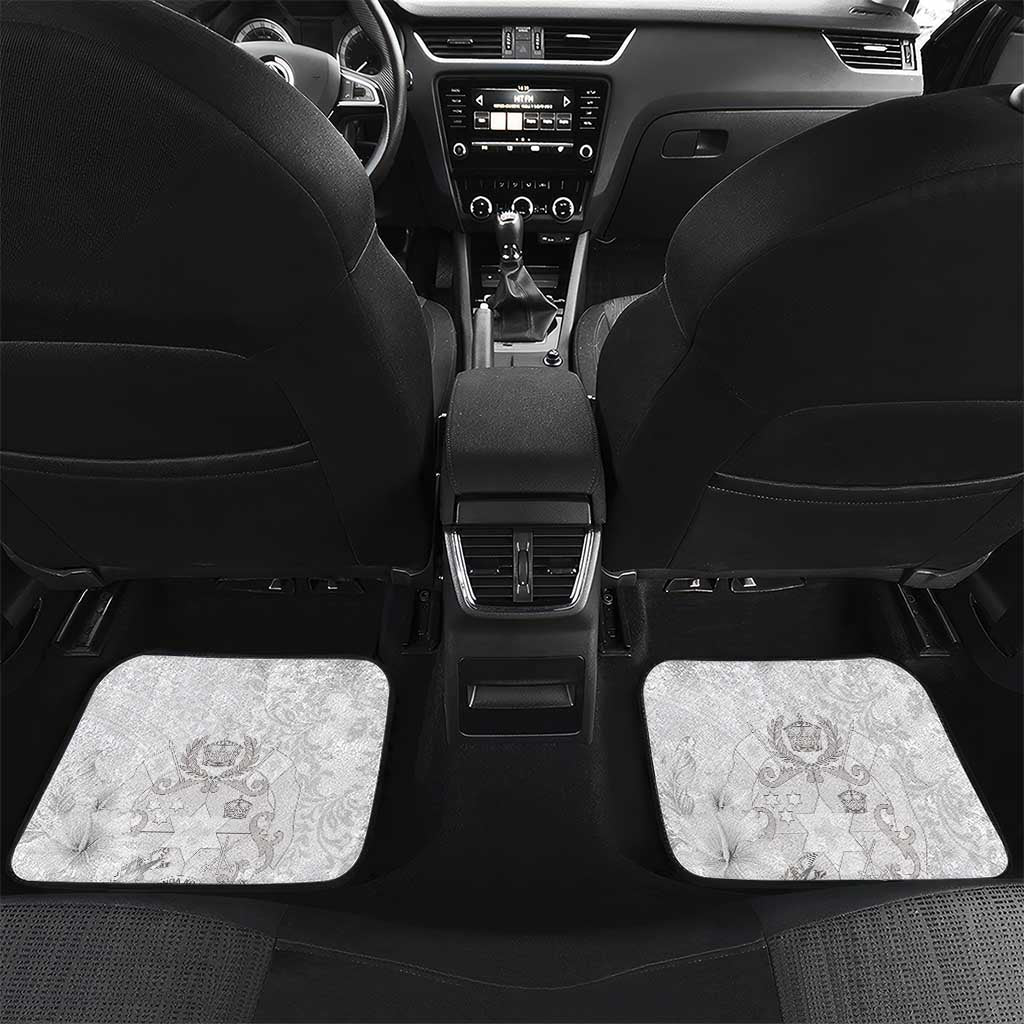 Tonga Faka Sepitema Car Mats Ngatu and Floral Pattern with Blooming Hibiscus